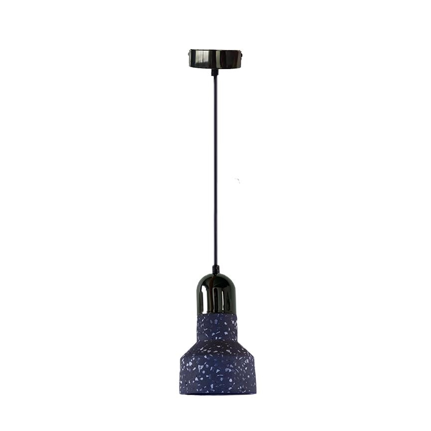 Candeeiro suspenso TERRAZZO 1xE27/60W/230V diâmetro 12 cm preto