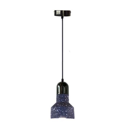 Candeeiro suspenso TERRAZZO 1xE27/60W/230V diâmetro 12 cm preto