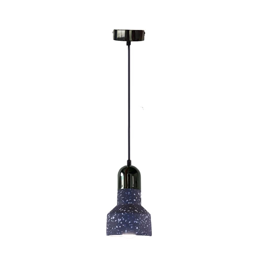 Candeeiro suspenso TERRAZZO 1xE27/60W/230V diâmetro 12 cm preto