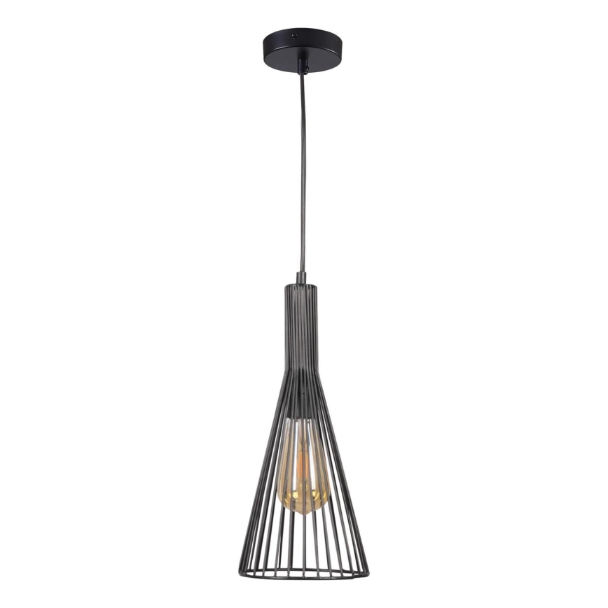 Candeeiro suspenso TIANA 1xE27/20W/230V diâmetro 15,5 cm preto