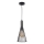 Candeeiro suspenso TIANA 1xE27/20W/230V diâmetro 15,5 cm preto