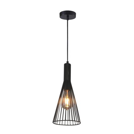 Candeeiro suspenso TIANA 1xE27/20W/230V diâmetro 15,5 cm preto