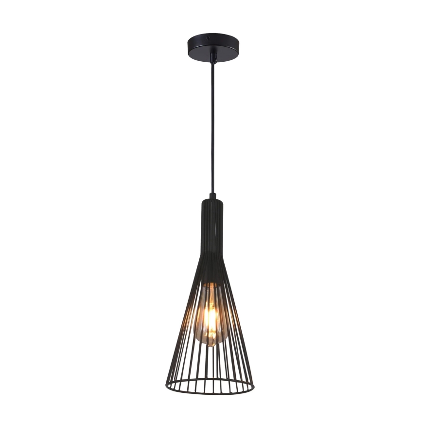 Candeeiro suspenso TIANA 1xE27/20W/230V diâmetro 15,5 cm preto