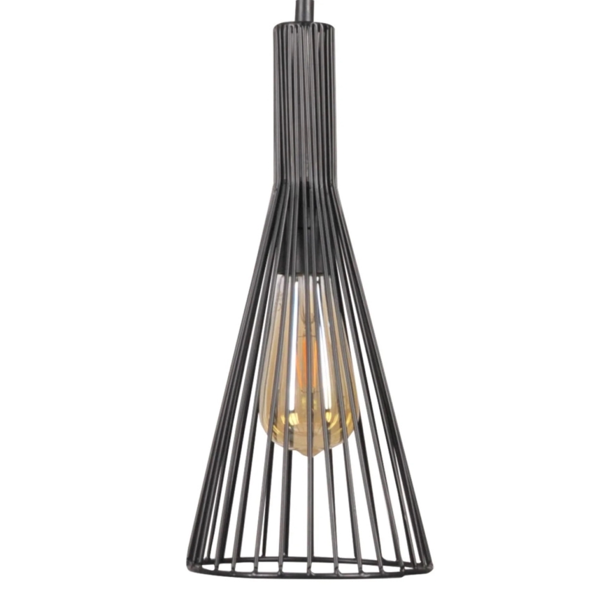 Candeeiro suspenso TIANA 3xE27/20W/230V preto