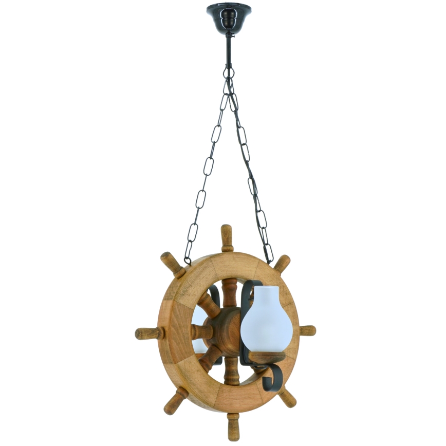 Candeeiro suspenso TIMONA 2xE14/40W/230V faia - FSC certificado