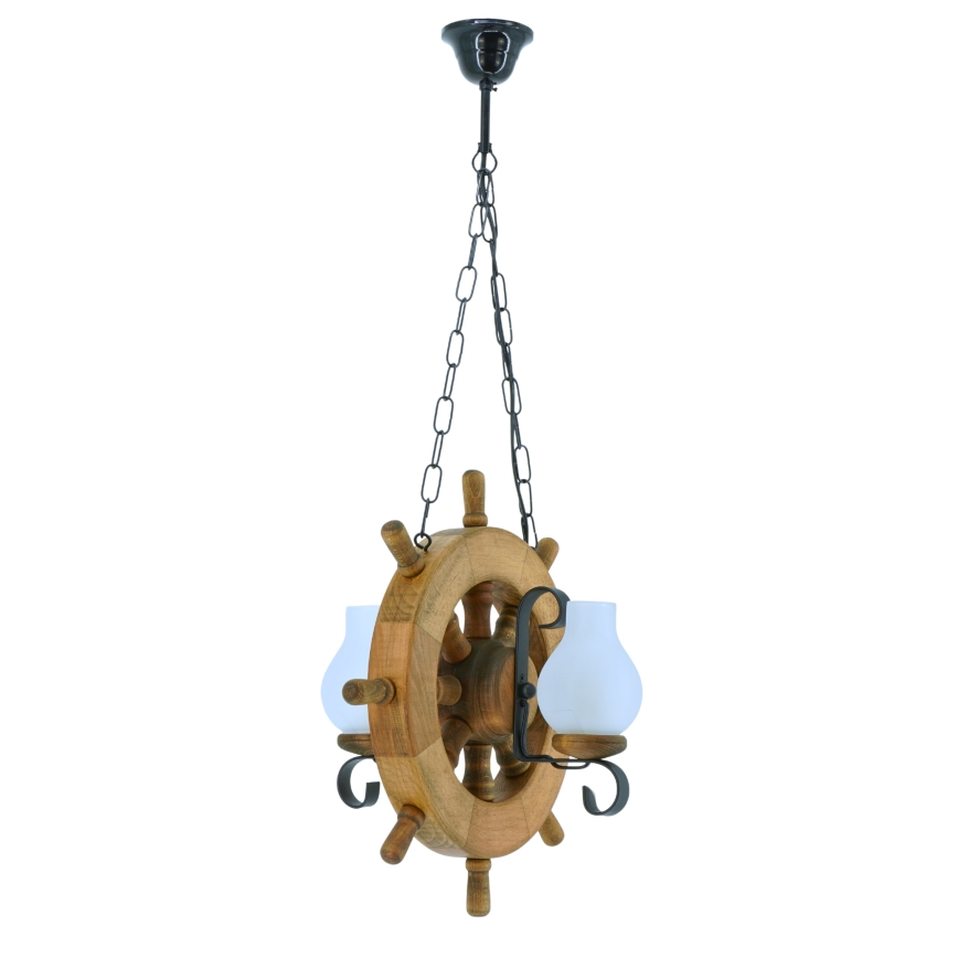 Candeeiro suspenso TIMONA 2xE14/40W/230V faia - FSC certificado