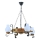 Candeeiro suspenso TIMONA 4xE14/40W/230V faia - FSC certificado