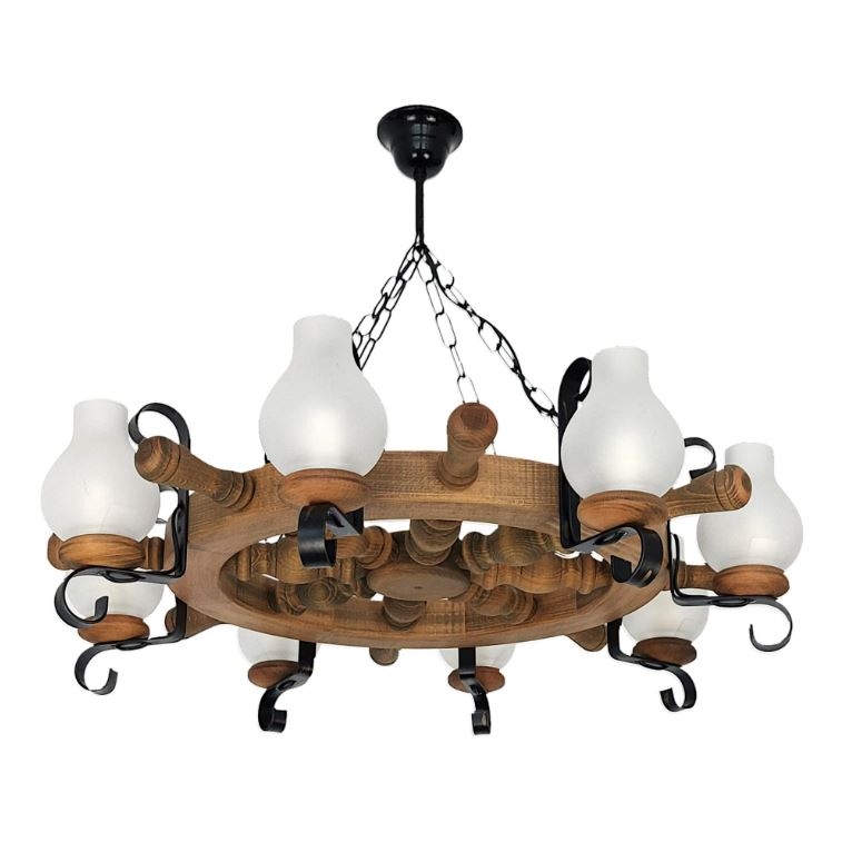 Candeeiro suspenso TIMONA 8xE14/40W/230V faia - FSC certificado