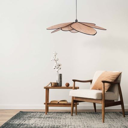 Candeeiro suspenso TOBAGO 1xE27/20W/230V diâmetro 100 cm bege