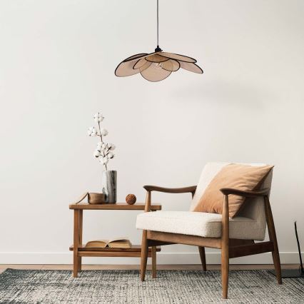 Candeeiro suspenso TOBAGO 1xE27/20W/230V diâmetro 60 cm bege