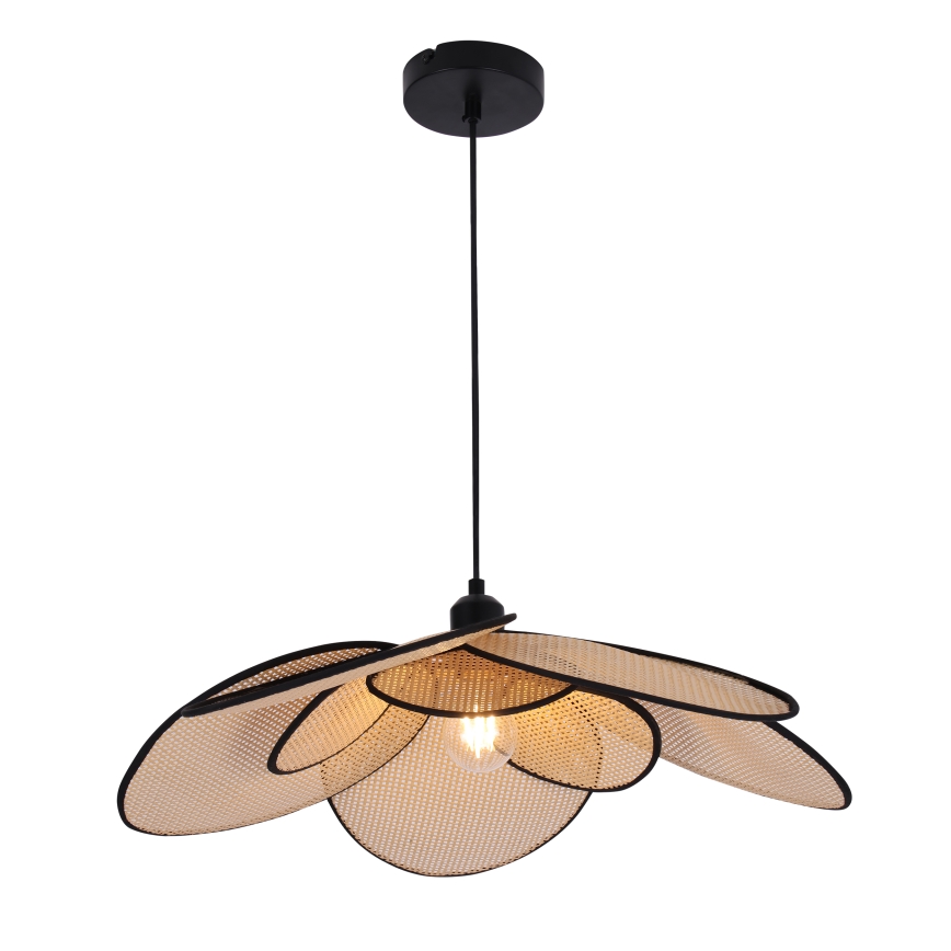 Candeeiro suspenso TOBAGO 1xE27/20W/230V diâmetro 60 cm bege