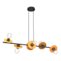 Candeeiro suspenso TOKEN 6xE27/15W/230V laranja