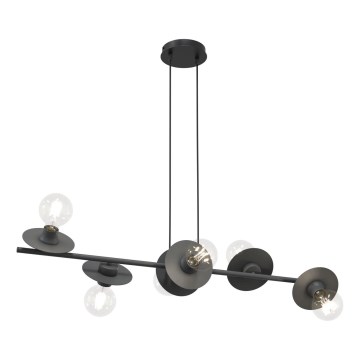 Candeeiro suspenso TOKEN 6xE27/15W/230V preto