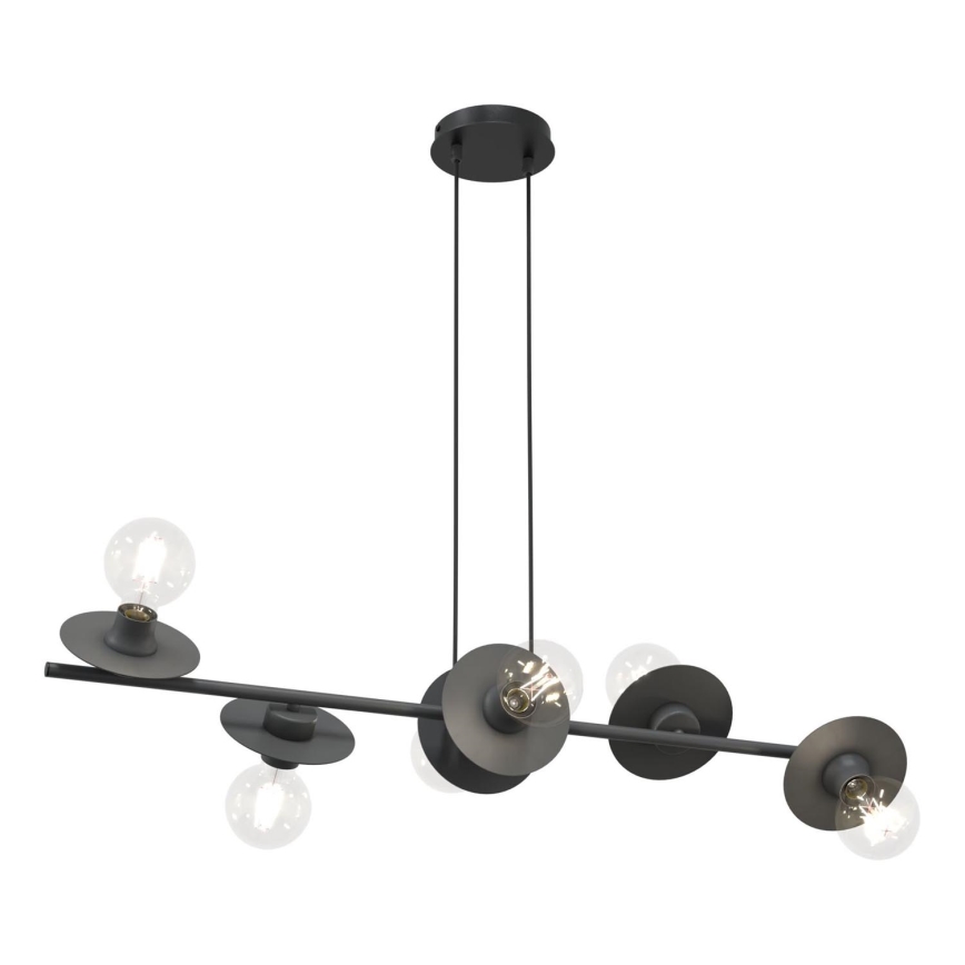 Candeeiro suspenso TOKEN 6xE27/15W/230V preto