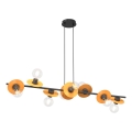 Candeeiro suspenso TOKEN 8xE27/15W/230V laranja