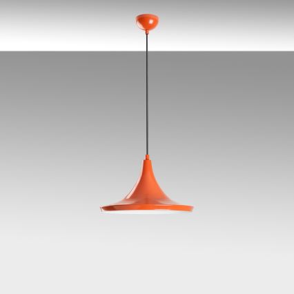 Candeeiro suspenso TOM 1xE27/40W/230V laranja