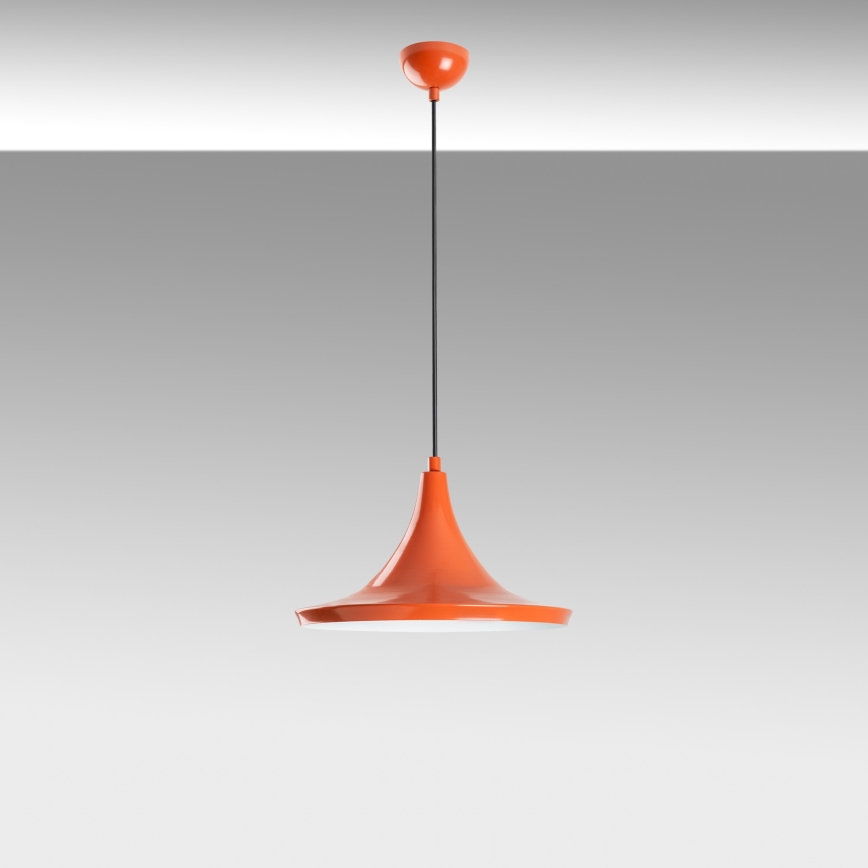 Candeeiro suspenso TOM 1xE27/40W/230V laranja