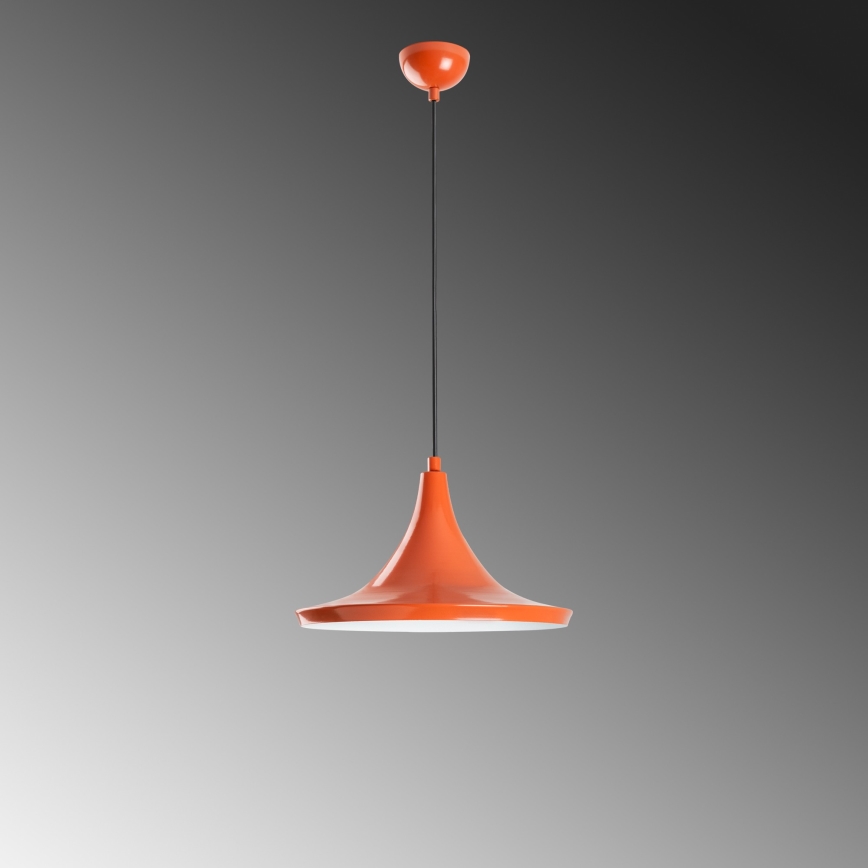 Candeeiro suspenso TOM 1xE27/40W/230V laranja