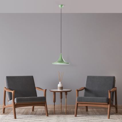 Candeeiro suspenso TOM 1xE27/40W/230V verde