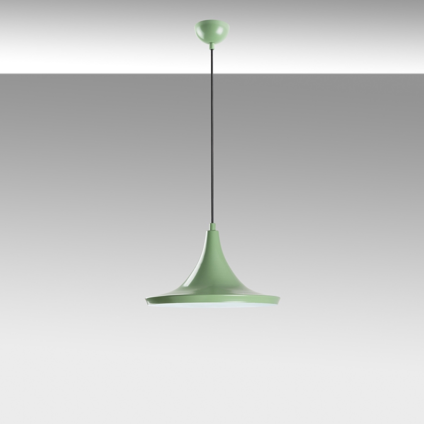 Candeeiro suspenso TOM 1xE27/40W/230V verde