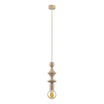 Candeeiro suspenso TOWER 1xE27/15W/230V bege