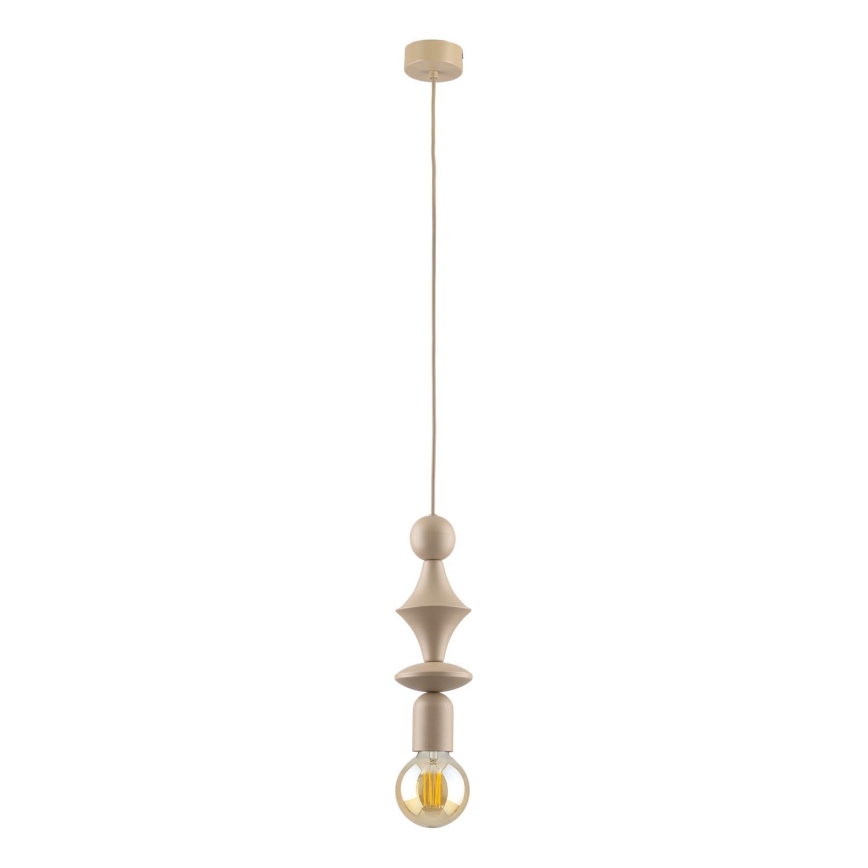 Candeeiro suspenso TOWER 1xE27/15W/230V bege