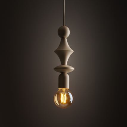 Candeeiro suspenso TOWER 1xE27/15W/230V bege