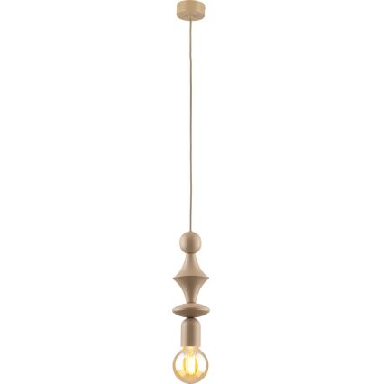 Candeeiro suspenso TOWER 1xE27/15W/230V bege
