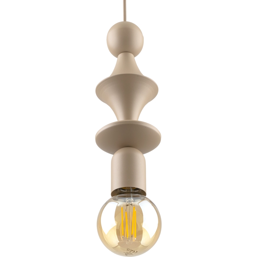 Candeeiro suspenso TOWER 1xE27/15W/230V bege