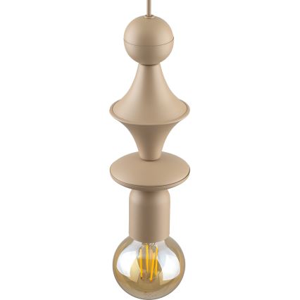 Candeeiro suspenso TOWER 1xE27/15W/230V bege