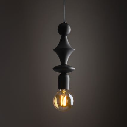 Candeeiro suspenso TOWER 1xE27/15W/230V preto