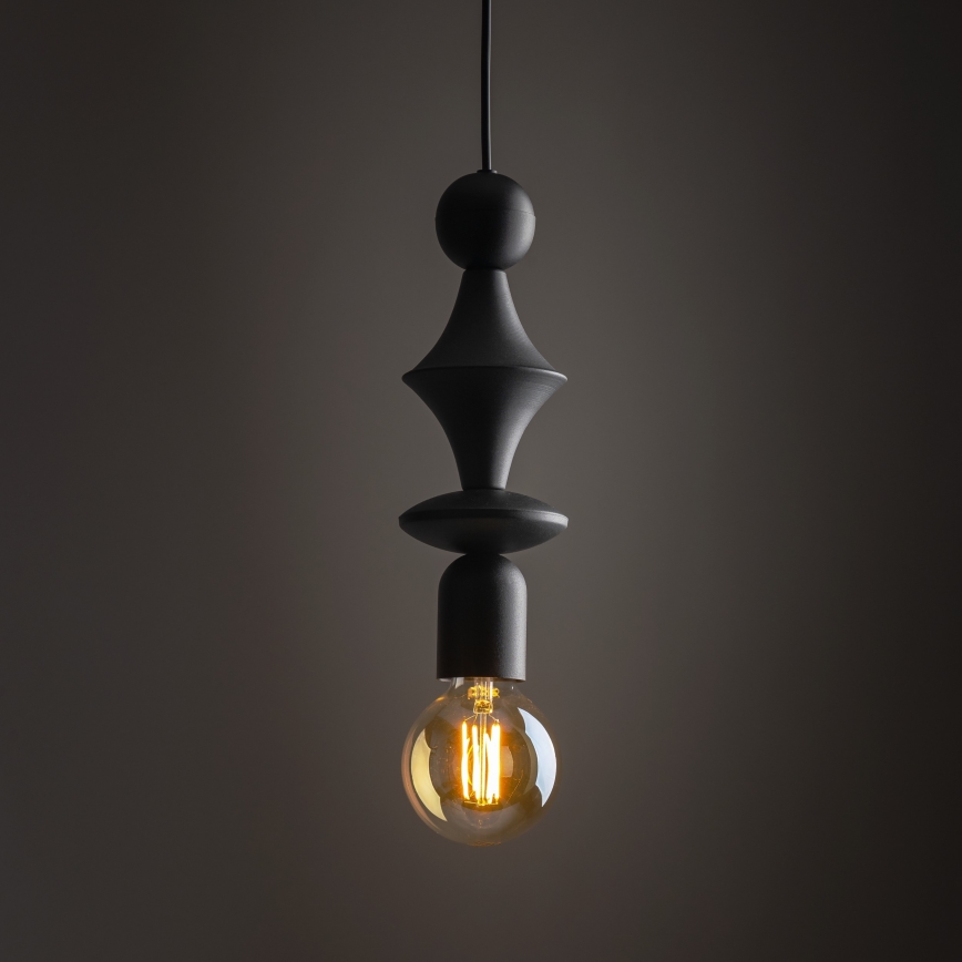 Candeeiro suspenso TOWER 1xE27/15W/230V preto