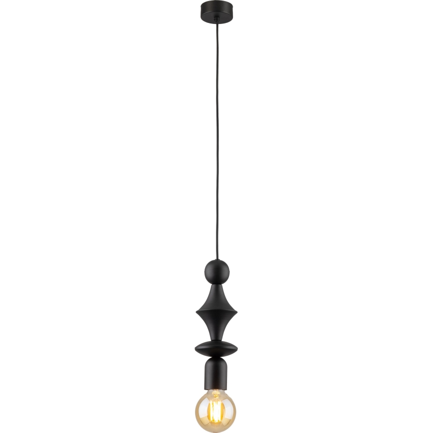 Candeeiro suspenso TOWER 1xE27/15W/230V preto