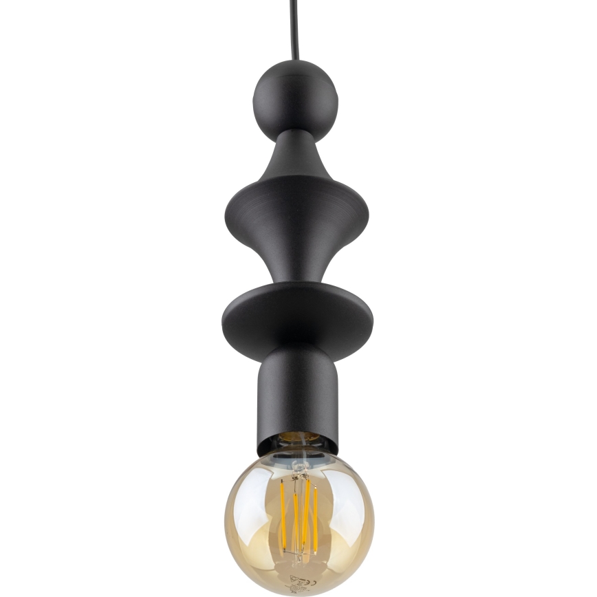 Candeeiro suspenso TOWER 1xE27/15W/230V preto