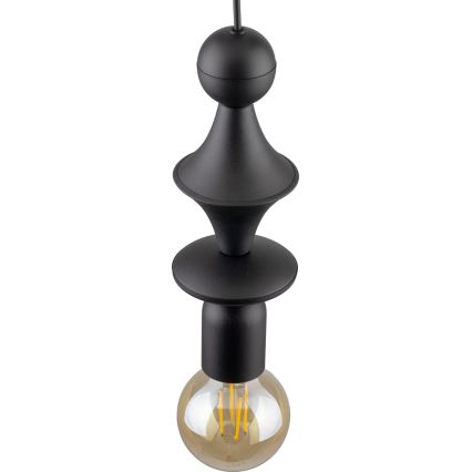Candeeiro suspenso TOWER 1xE27/15W/230V preto