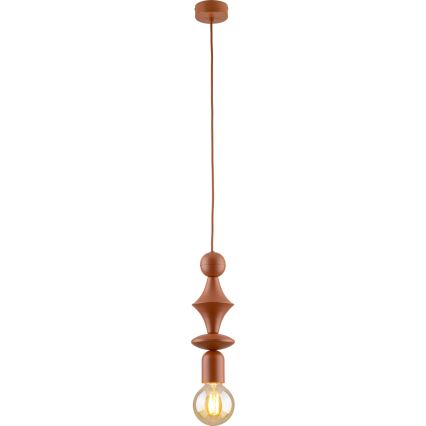 Candeeiro suspenso TOWER 1xE27/15W/230V tijolo
