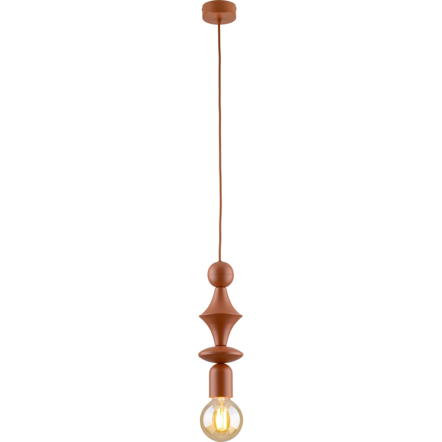 Candeeiro suspenso TOWER 1xE27/15W/230V tijolo