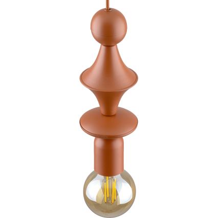 Candeeiro suspenso TOWER 1xE27/15W/230V tijolo