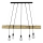 Candeeiro suspenso TRABO 5xE27/60W/230V pinho