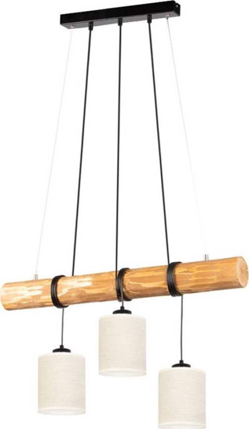 Candeeiro suspenso TRENO 3xE27/25W/230V pinho