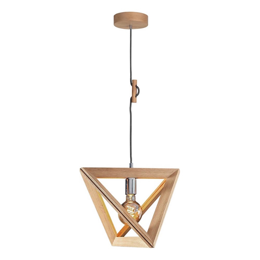 Candeeiro suspenso TRIGONON 1xE27/60W/230V carvalho mate