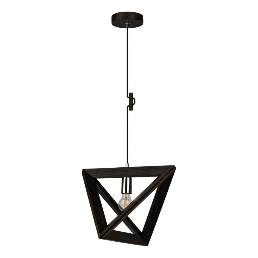 Candeeiro suspenso TRIGONON 1xE27/60W/230V faia