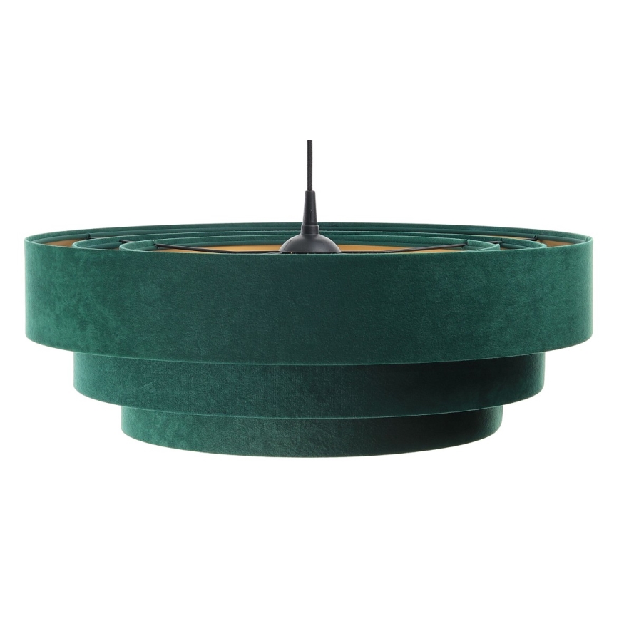 Candeeiro de teto suspenso TRINITI 1xE27/60W/230V verde/dourado