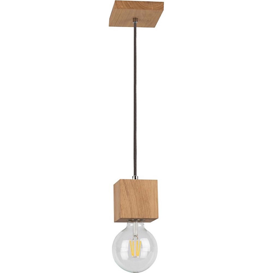 Candeeiro suspenso TRONGO 1xE27/60W/230V carvalho
