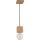 Candeeiro suspenso TRONGO 1xE27/60W/230V carvalho