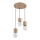 Candeeiro suspenso TRONGO 3xE27/60W/230V carvalho