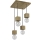 Candeeiro suspenso TRONGO 4xE27/60W/230V carvalho