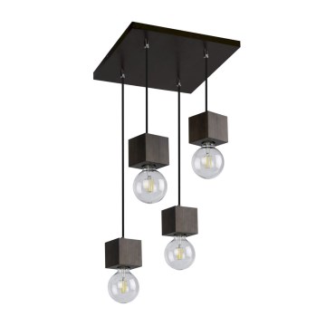 Candeeiro suspenso TRONGO ROUND 4xE27/60W/230V faia