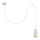 Candeeiro suspenso TUBE 1xE27/15W/230V branco