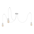 Candeeiro suspenso TUBE 3xE27/15W/230V aranha branco
